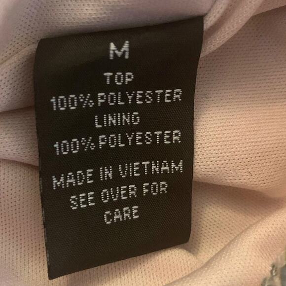 By & By Women's Size Medium Blouse Pale Pink Floral Off the Shoulder Strappy Top - Picture 5 of 5